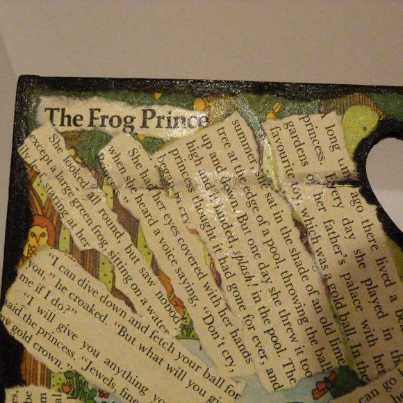 Handmade Decoupage Wood Doll Bench Miniature Display Bench Furniture Decor - Picture 7 of 10